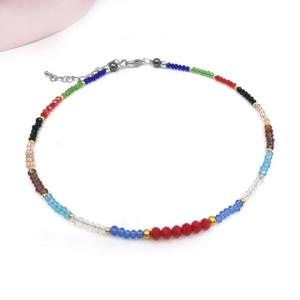 Choker multicolor, Bijuterii, Coliere, Coliere cu mărgele, Altele, * Choker finut din cristale fatetate mici de 3 mm si margele Toho
* Masoara aprox 39 cm cu tot cu l..., ARTYNOS