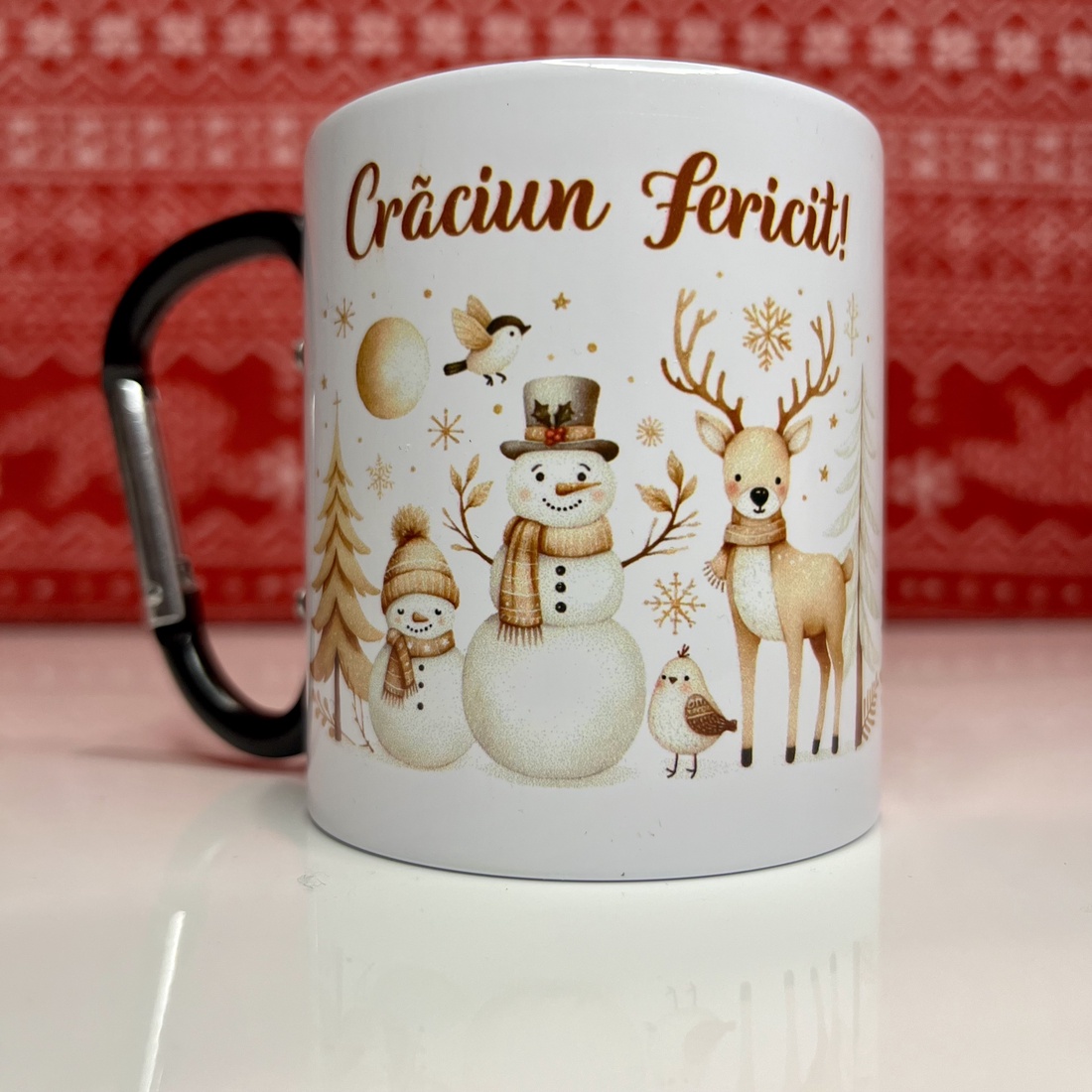 Cană cu carabinieri  Crăciuni fericit - accesorii de crăciun - cadou tematic de moș crăciun, decorațiuni - cadouri de moș crăciun - Artynos.ro