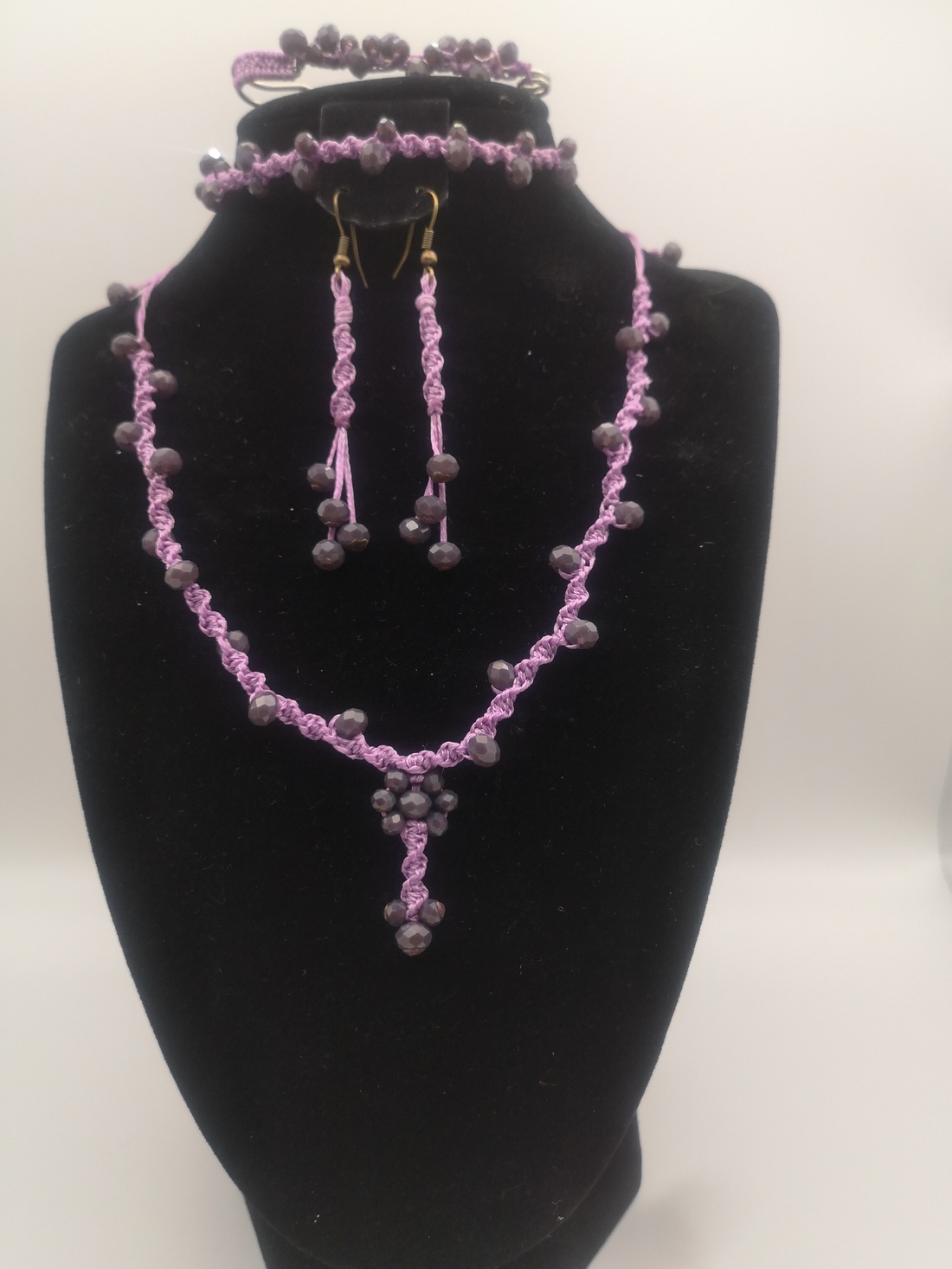 Set bijuterii Lavender feel (4 piese)  - accesorii nuntă - seturi bijuterii mireasă - set bijuterii de mireasă - Artynos.ro