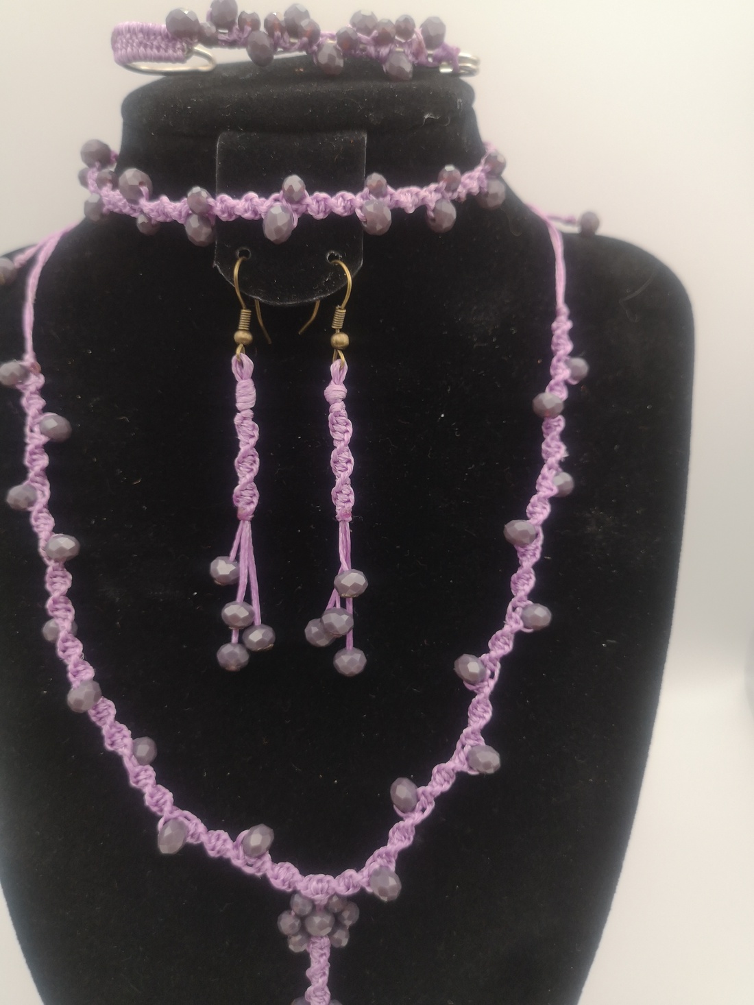 Set bijuterii Lavender feel (4 piese)  - accesorii nuntă - seturi bijuterii mireasă - set bijuterii de mireasă - Artynos.ro