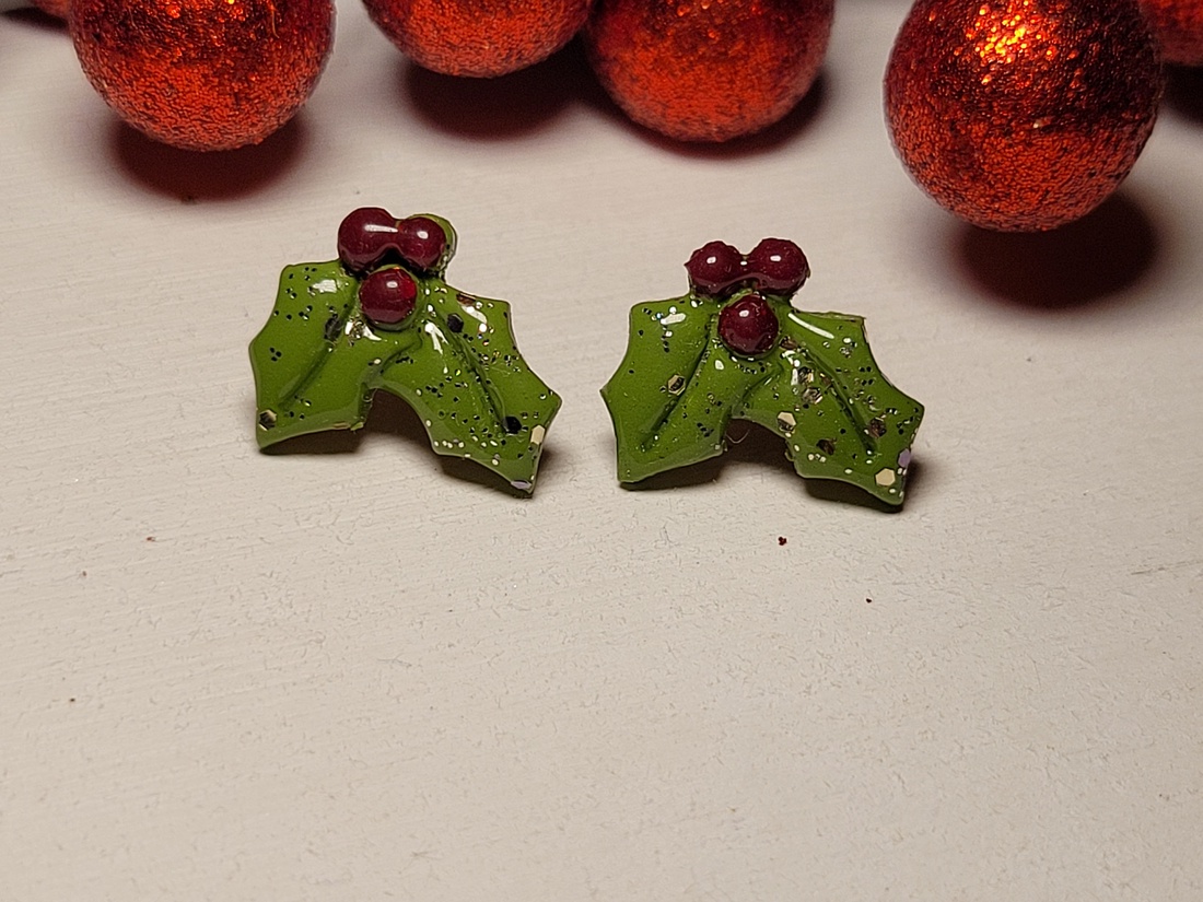 Mistletoe Studs - bijuterii - cercei - cercei și ornamente pentru urechi - Artynos.ro