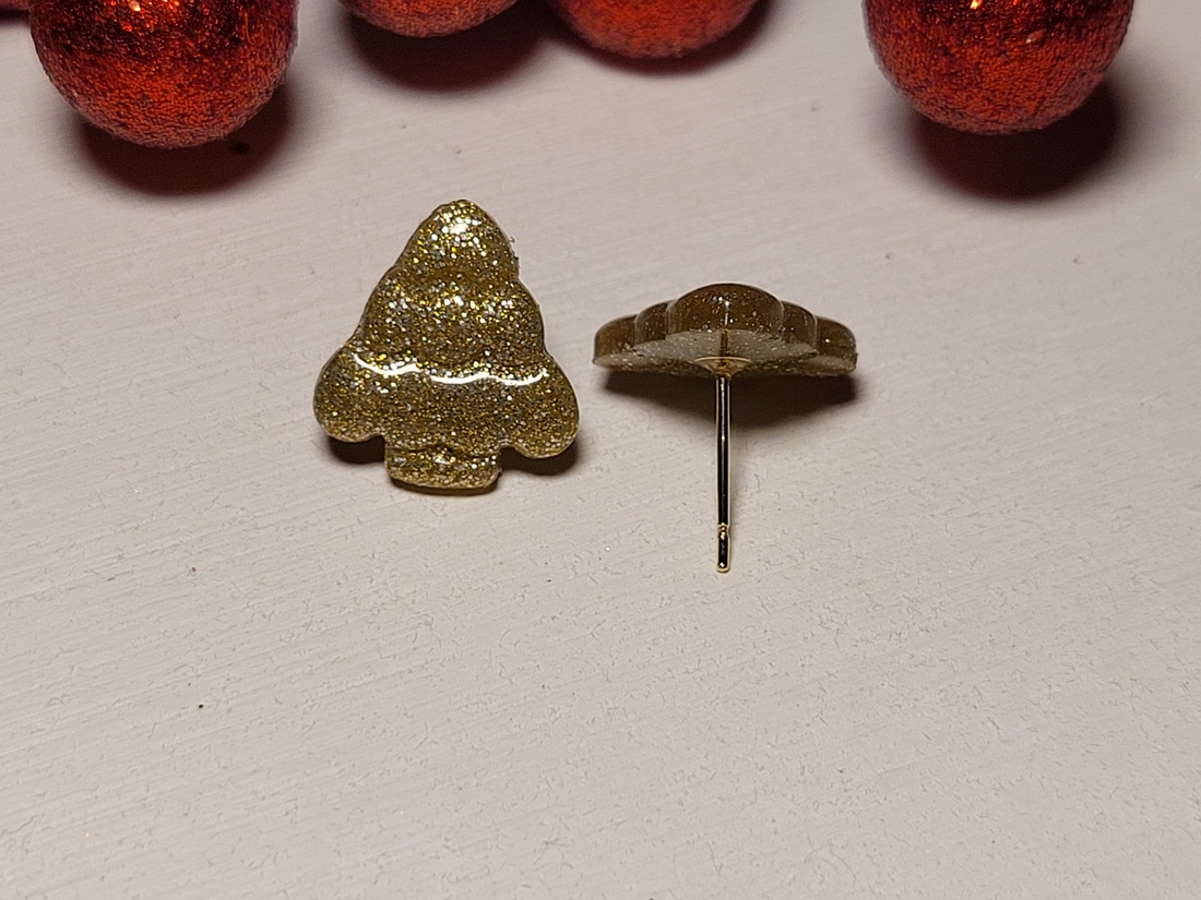 Christmas Tree studs - bijuterii - cercei - cercei și ornamente pentru urechi - Artynos.ro