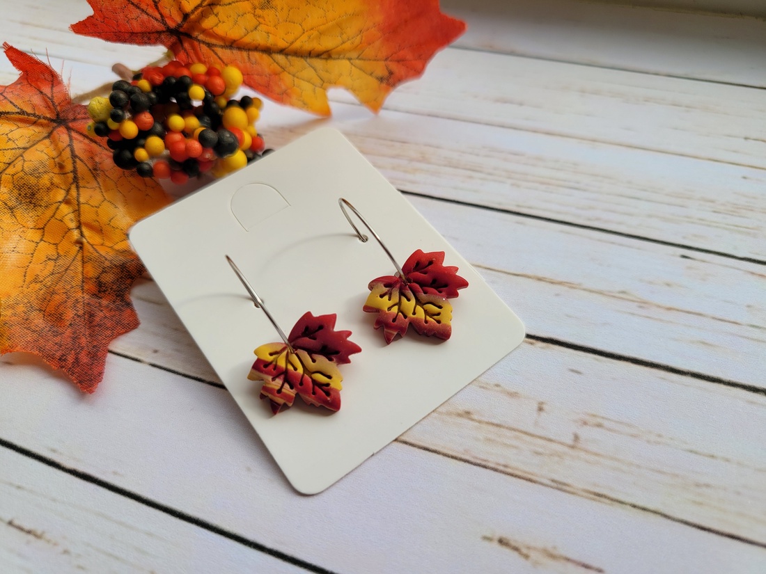 Cercei Mini Fall Leaves - bijuterii - cercei - cercei și ornamente pentru urechi - Artynos.ro