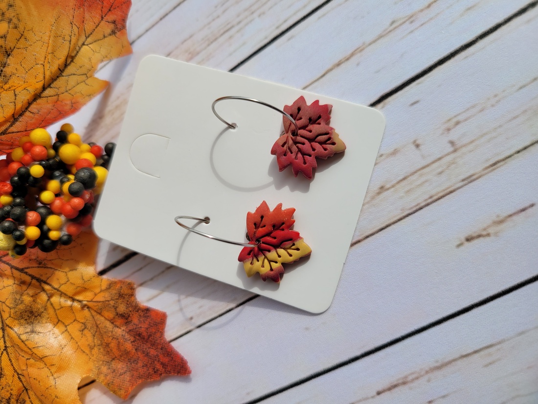 Cercei Mini Fall Leaves - bijuterii - cercei - cercei și ornamente pentru urechi - Artynos.ro