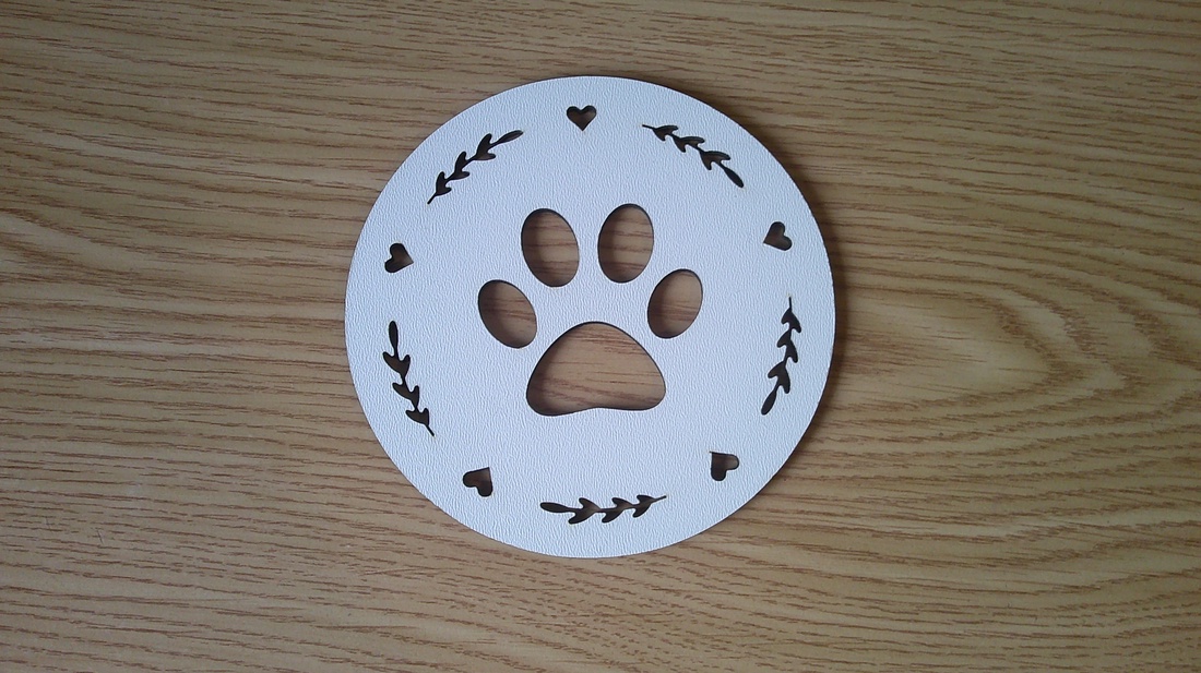 Suport pahar din MDF alb de 2.5 mm cu design picior animal - accessorii și unelte - accesorii decorative - alte accesorii - Artynos.ro