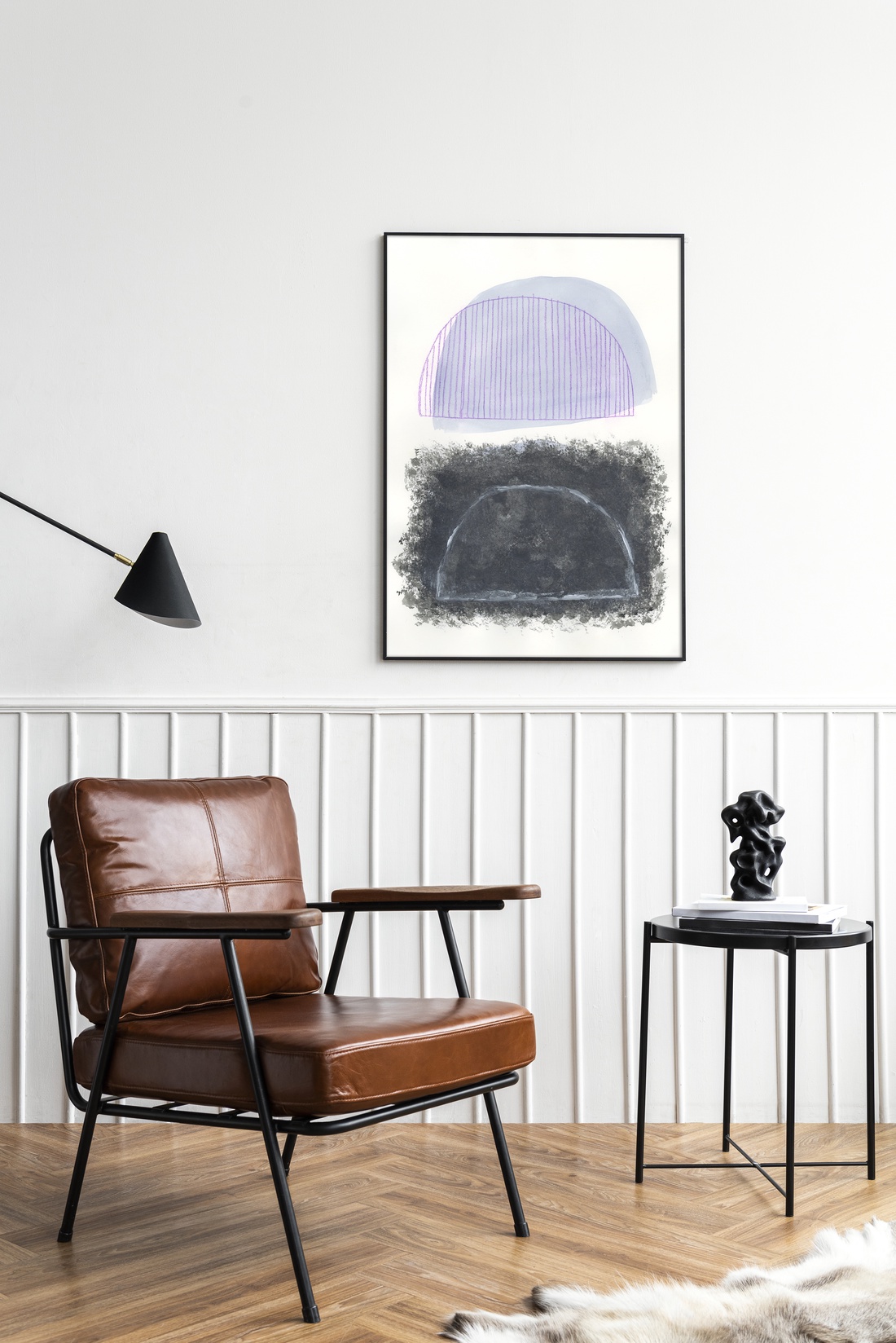 Print Acuarela pe hartie acuarela cadou inedit print abstract violet decoratiune interioara design interior poster alb - casă & stil de viață - accesorii pentru decorat casa - picturi murale - postere - Artynos.ro