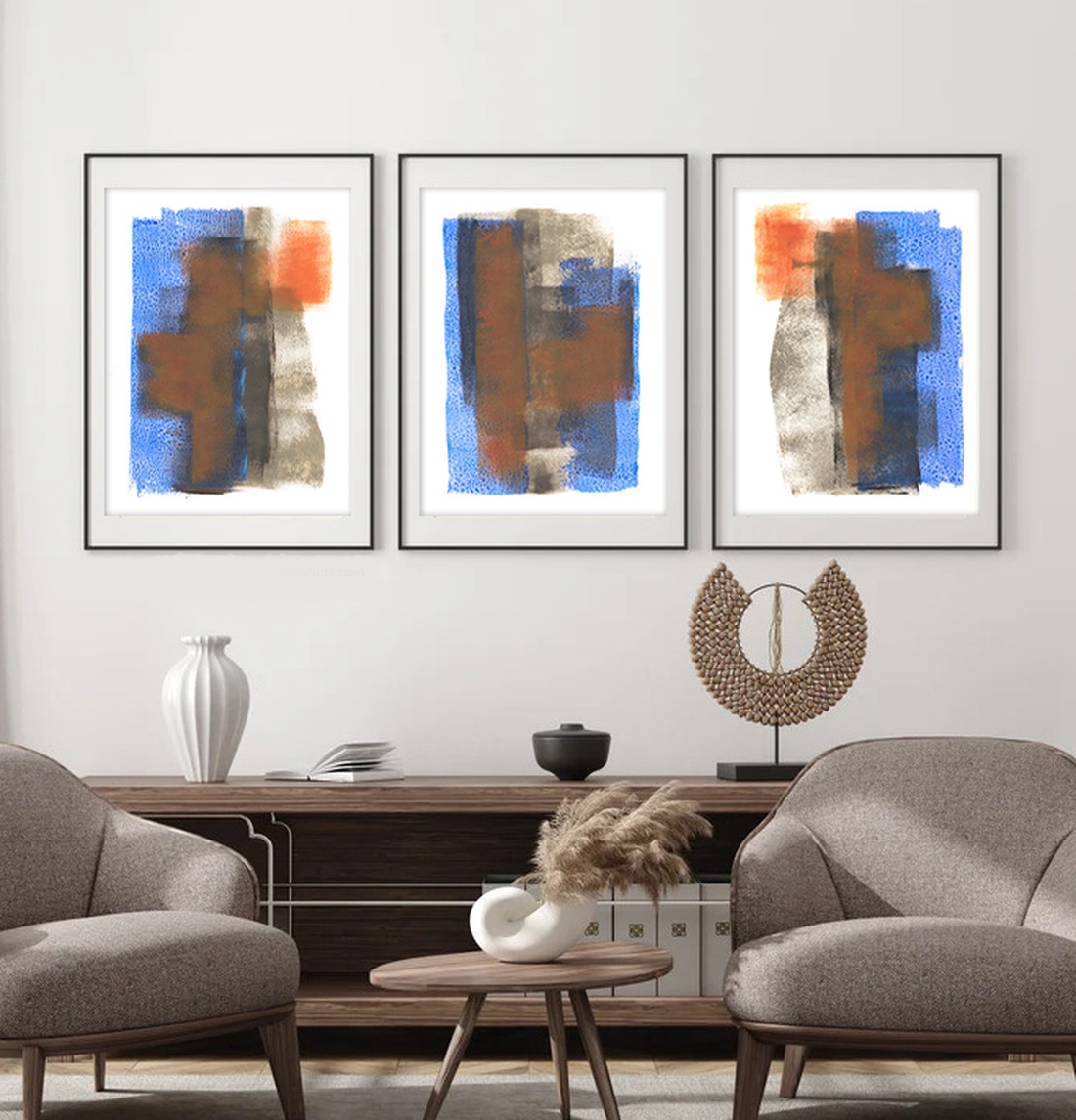 Set 3 printuri acuarela pe hartie poster acuarela print abstract decoratiune interioara design interior cadou - casă & stil de viață - accesorii pentru decorat casa - picturi murale - postere - Artynos.ro