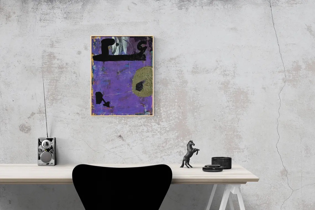 Tablou pictura abstracta pictura moderna in ulei print abstract violet ulei pe panza cadou decoratiune interiorioara - arte vizuale și accesorii  - picturi - pictură în ulei - Artynos.ro