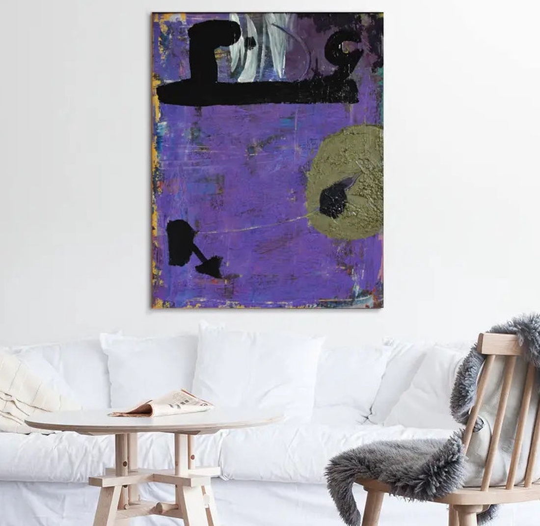 Tablou pictura abstracta pictura moderna in ulei print abstract violet ulei pe panza cadou decoratiune interiorioara - arte vizuale și accesorii  - picturi - pictură în ulei - Artynos.ro