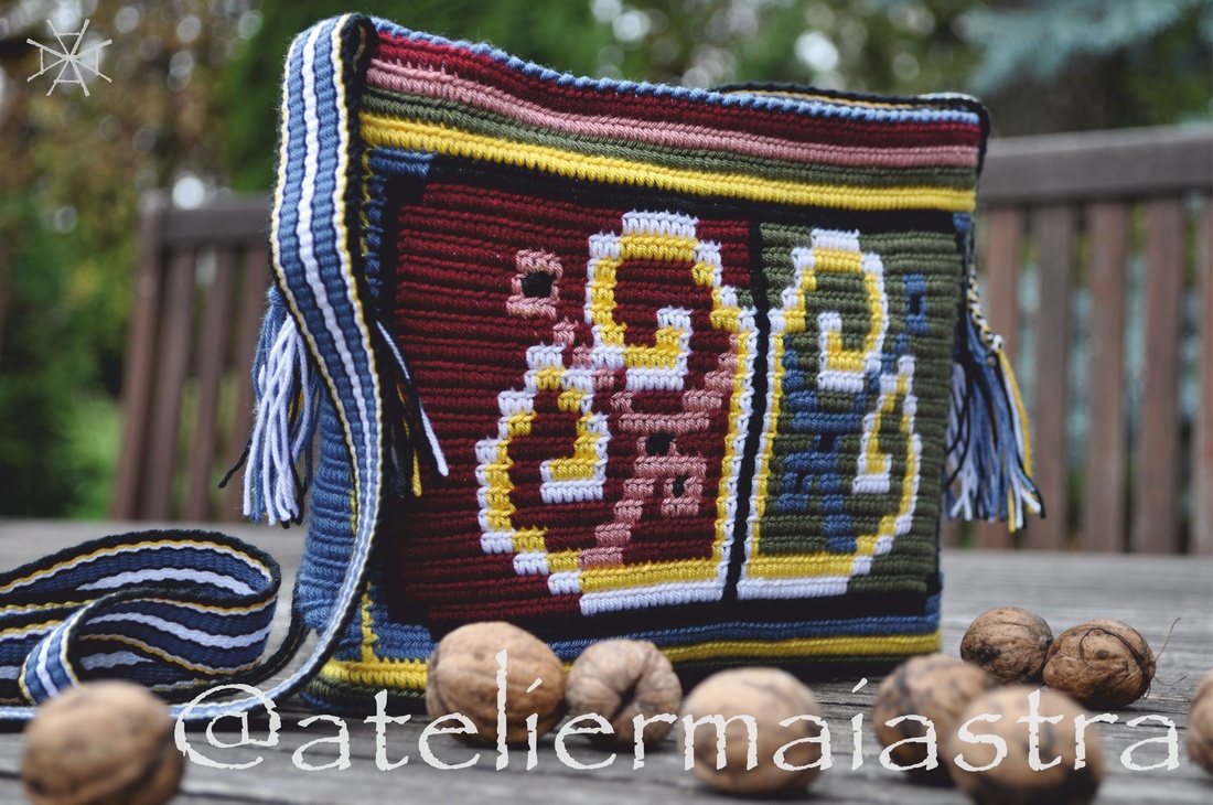 Geanta handmade Dobrogea- motiv popular traditional floarea pologului colectia traditional - geantă și husă - genți de umăr și genți de mână - genți de umăr - Artynos.ro