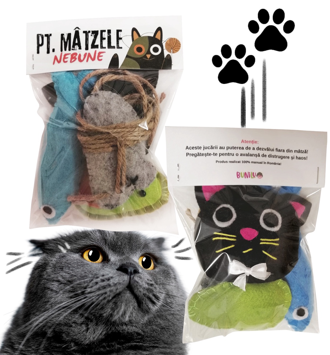 Set Jucării pentru pisici, PT. MATZELE NEBUNE - casă & stil de viață - accesorii pentru animale  - paturi și echipamente pisici - Artynos.ro