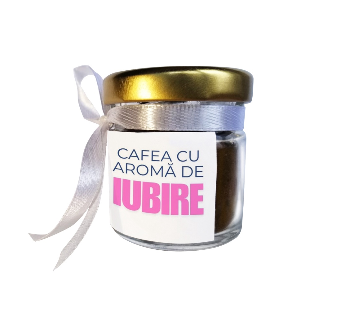 Marturie botez, borcanel cu cafea 42 ml, pentru fetite, eticheta personalizabila - jucării și echipamente pentru copii - daruri de botez - Artynos.ro