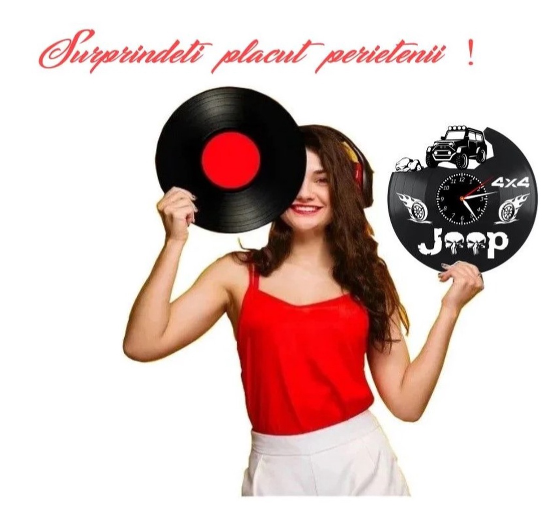 JEEP-ceas de perete - accesorii locuință - accesorii pentru decorat casa - decorațiuni de pereți, decorațiuni suspendate - ceasuri de perete - Artynos.ro