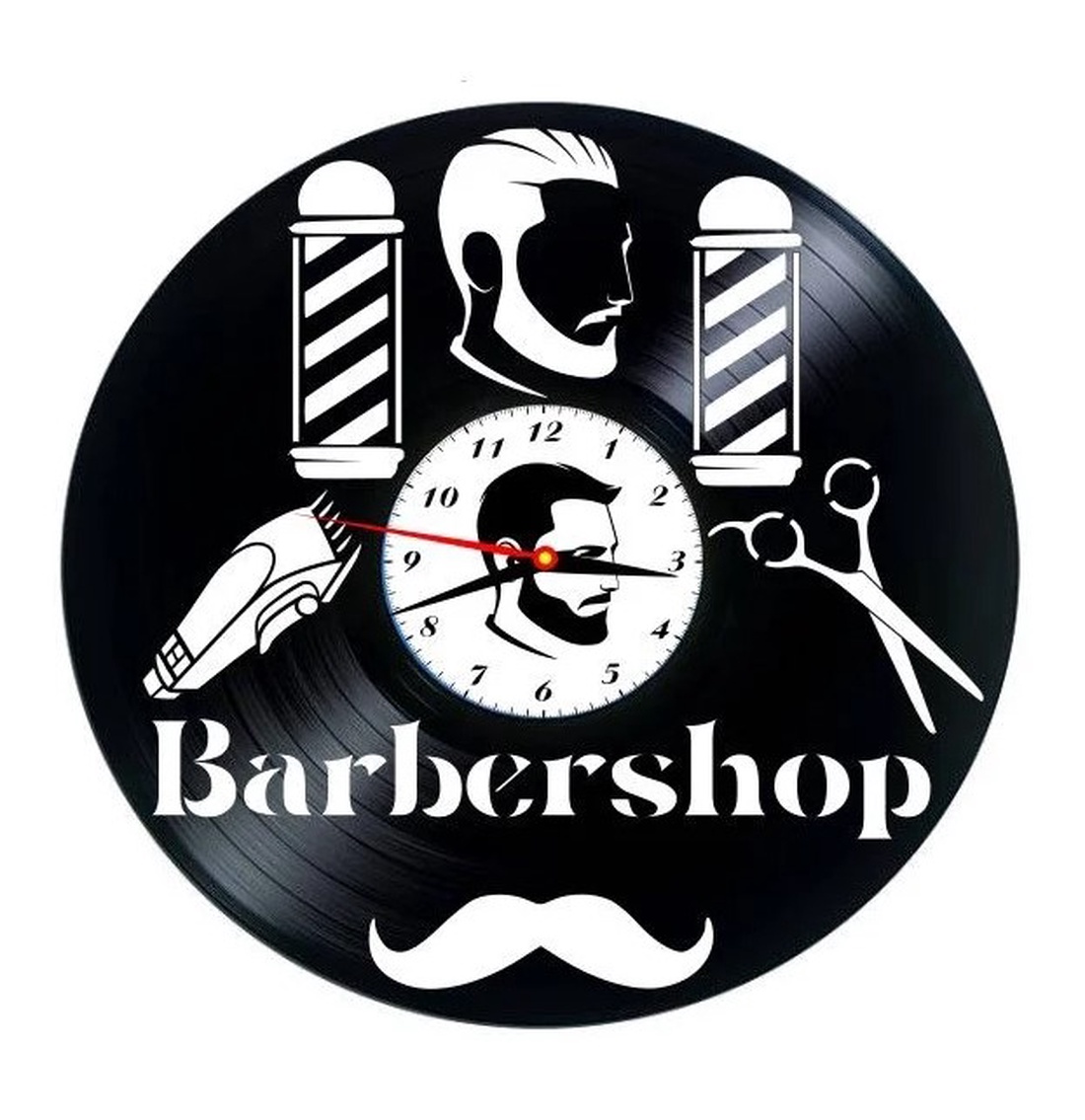 BARBERSHOP-ceas de perete - accesorii locuință - accesorii pentru decorat casa - decorațiuni de pereți, decorațiuni suspendate - ceasuri de perete - Artynos.ro