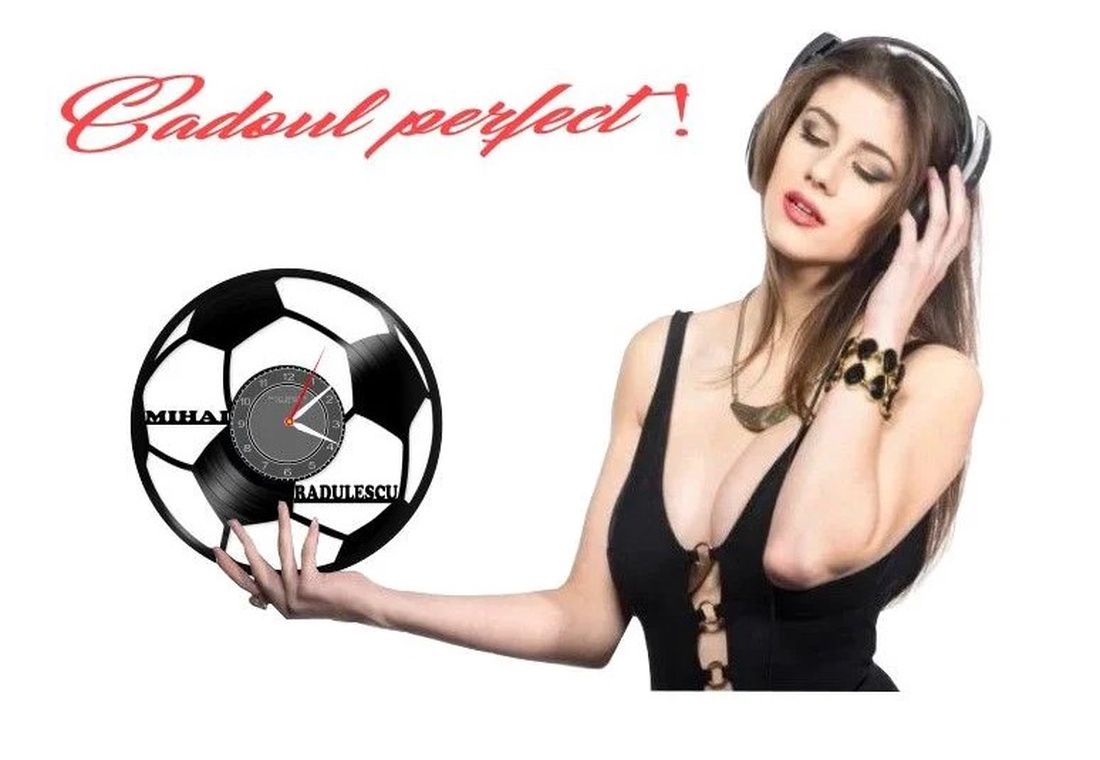 FOTBALIST-ceas de perete (personalizabil) - accesorii locuință - accesorii pentru decorat casa - decorațiuni de pereți, decorațiuni suspendate - ceasuri de perete - Artynos.ro