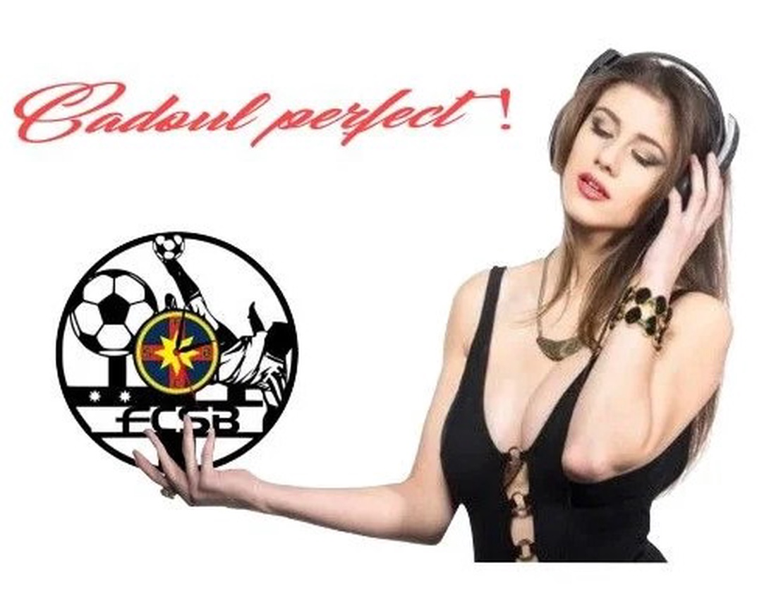 F.C.S.B.- BUCURESTI ceas de perete - accesorii locuință - accesorii pentru decorat casa - decorațiuni de pereți, decorațiuni suspendate - ceasuri de perete - Artynos.ro