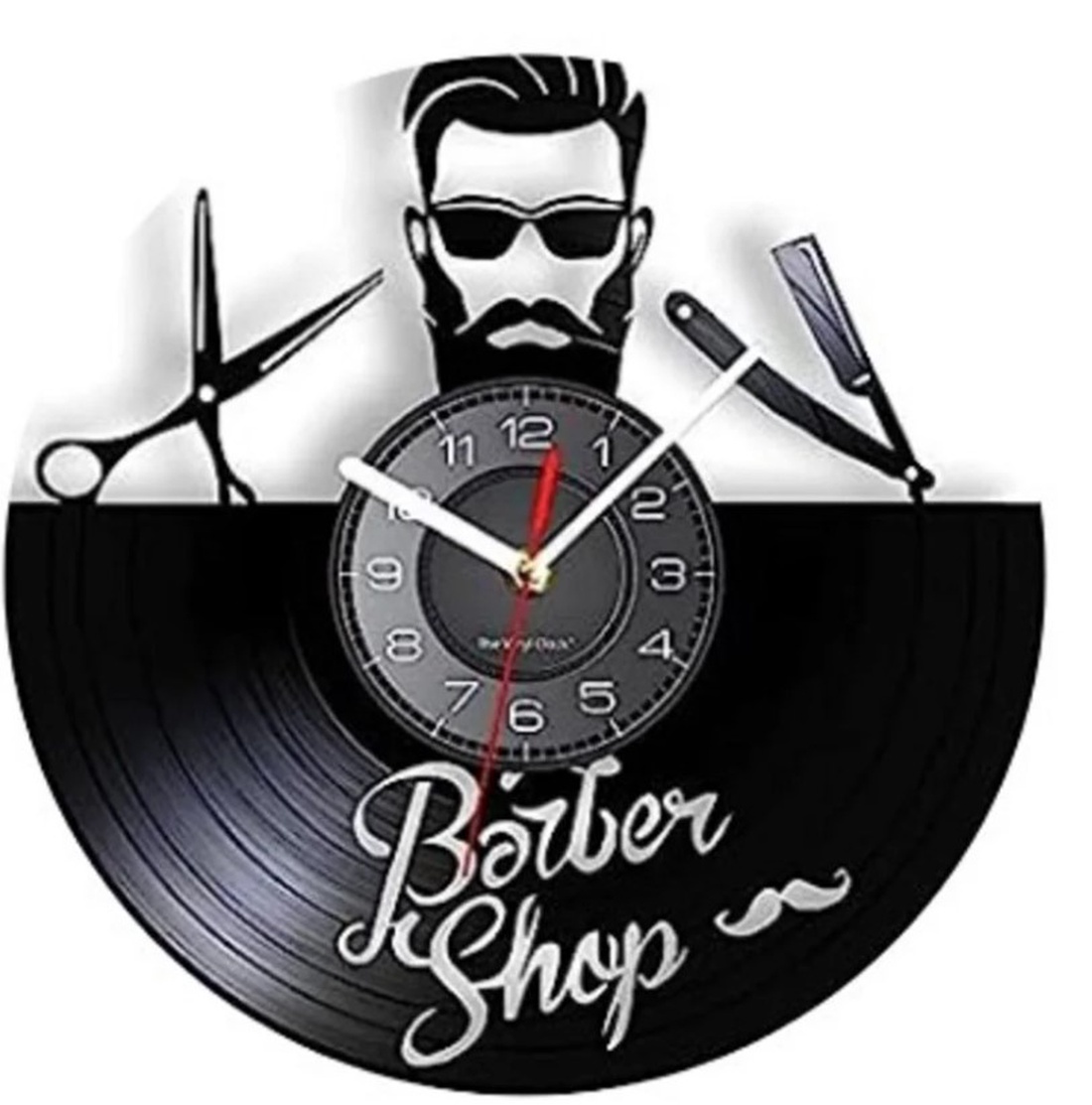 BARBERSHOP- ceas de perete - accesorii locuință - accesorii pentru decorat casa - decorațiuni de pereți, decorațiuni suspendate - ceasuri de perete - Artynos.ro