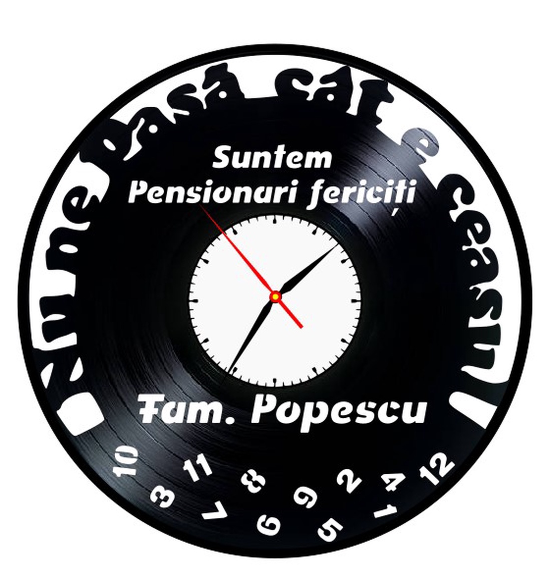 PENSIONARI FERICITI-ceas de perete(personalizabil) - accesorii locuință - accesorii pentru decorat casa - decorațiuni de pereți, decorațiuni suspendate - ceasuri de perete - Artynos.ro