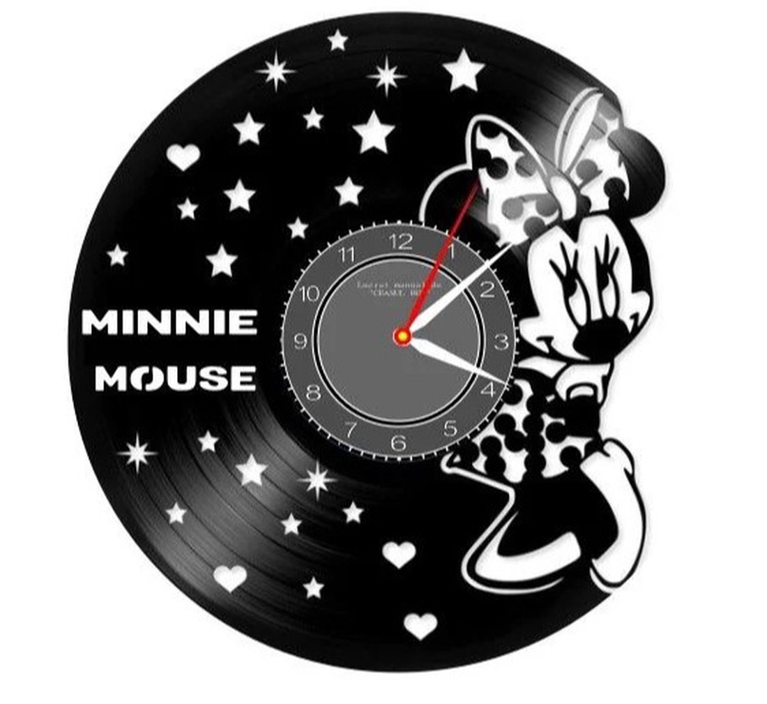 MINNIE MOUSE-ceas de perete - accesorii locuință - accesorii pentru decorat casa - decorațiuni de pereți, decorațiuni suspendate - ceasuri de perete - Artynos.ro