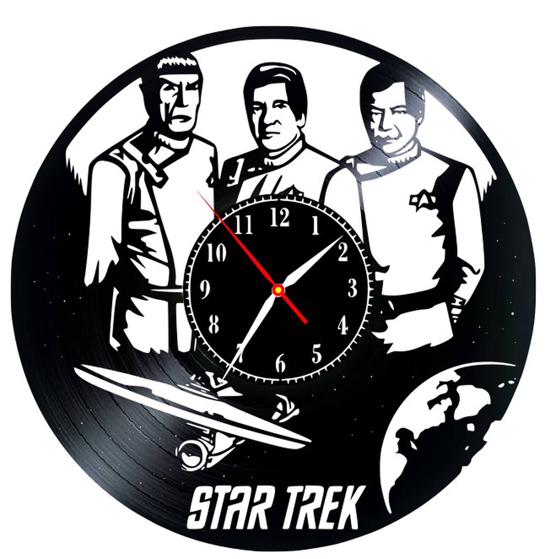 STAR TREK-ceas de perete - accesorii locuință - accesorii pentru decorat casa - decorațiuni de pereți, decorațiuni suspendate - ceasuri de perete - Artynos.ro