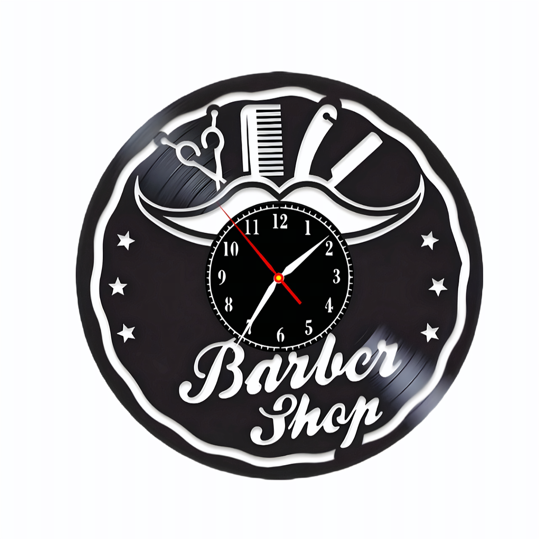 BARBERSHOP-ceas de perete - accesorii locuință - accesorii pentru decorat casa - decorațiuni de pereți, decorațiuni suspendate - ceasuri de perete - Artynos.ro