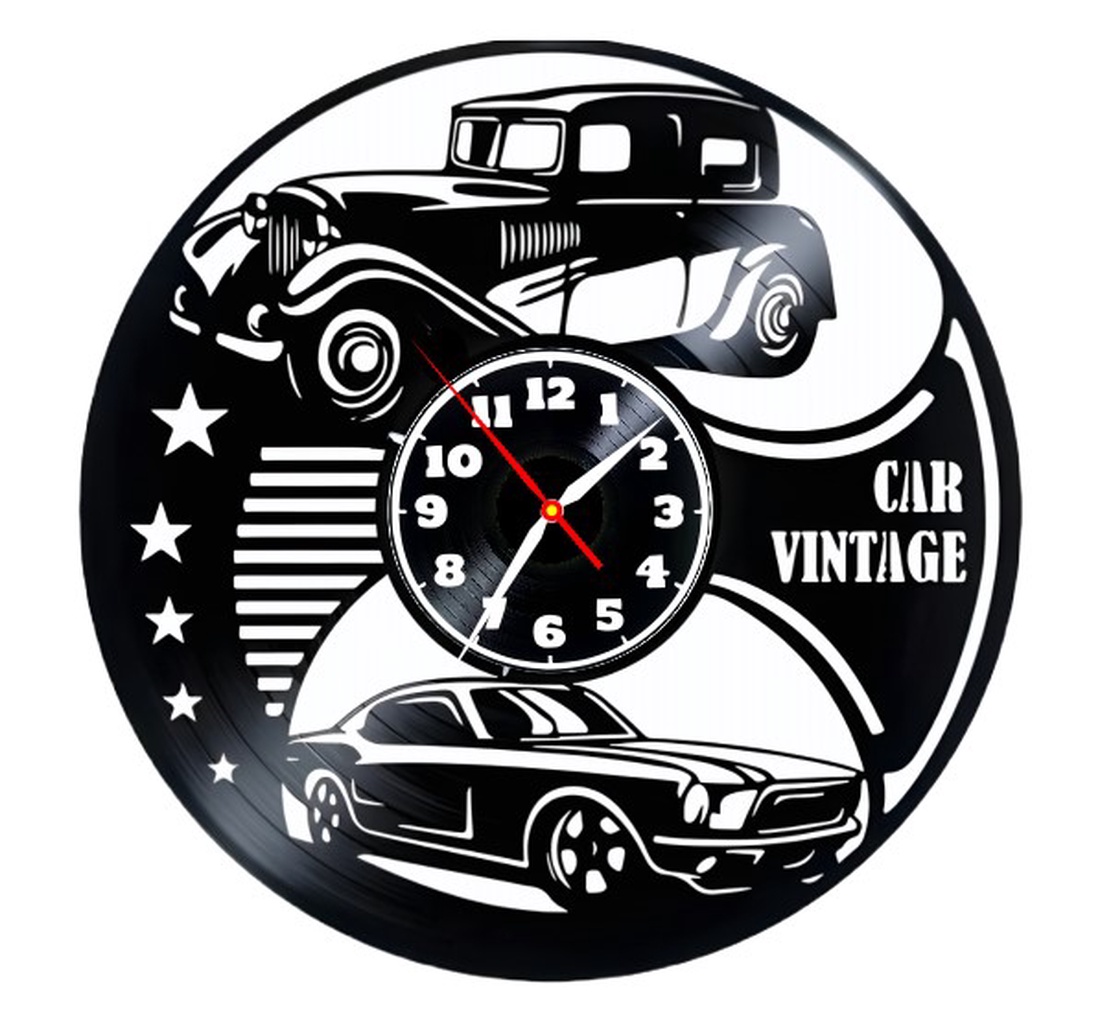 VINTAGE CAR-ceas de perete - accesorii locuință - accesorii pentru decorat casa - decorațiuni de pereți, decorațiuni suspendate - ceasuri de perete - Artynos.ro