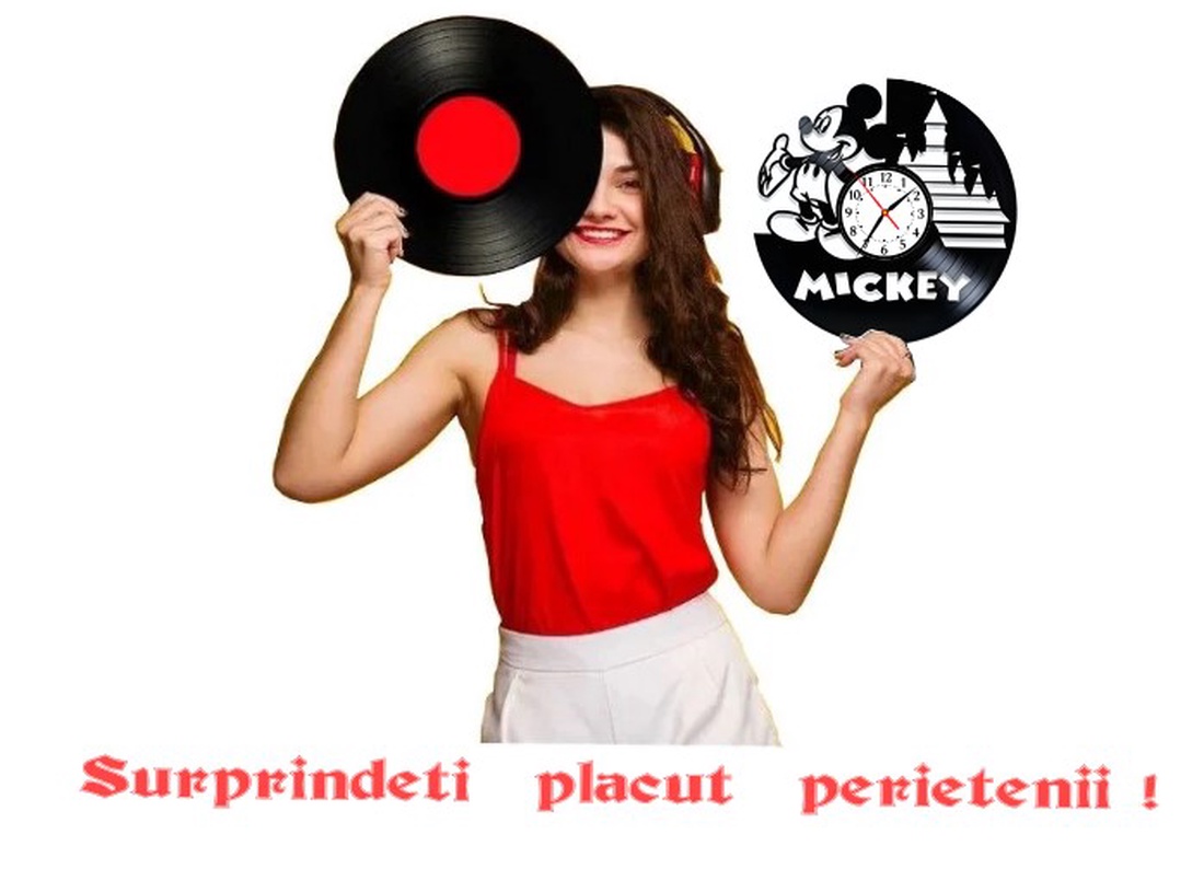 MICKEY MOUSE-ceas de perete - accesorii locuință - accesorii pentru decorat casa - decorațiuni de pereți, decorațiuni suspendate - ceasuri de perete - Artynos.ro