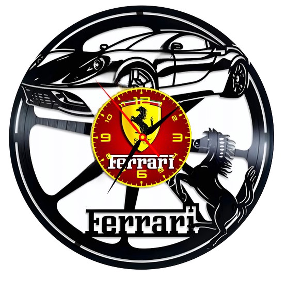 FERRARI-ceas de perete - accesorii locuință - accesorii pentru decorat casa - decorațiuni de pereți, decorațiuni suspendate - ceasuri de perete - Artynos.ro