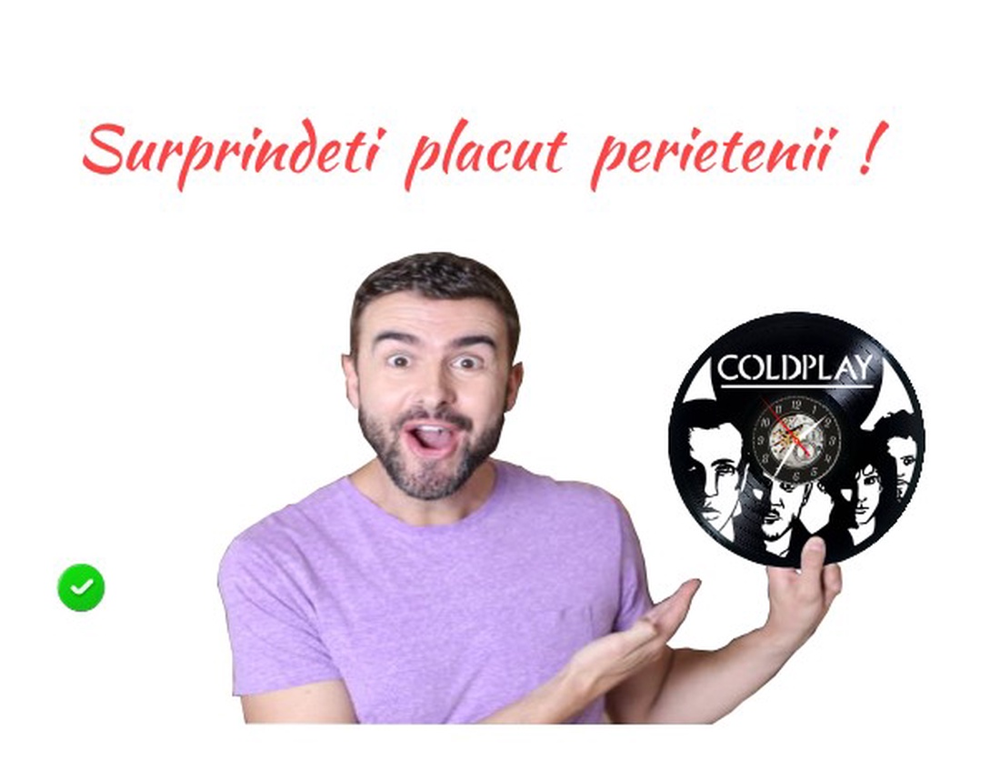 COLDPLAY-ceas de perete - accesorii locuință - accesorii pentru decorat casa - decorațiuni de pereți, decorațiuni suspendate - ceasuri de perete - Artynos.ro