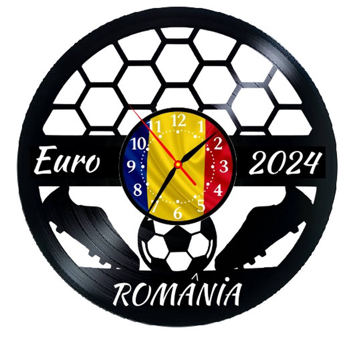 EURO 2024- ceas de perete - accesorii locuință - accesorii pentru decorat casa - decorațiuni de pereți, decorațiuni suspendate - ceasuri de perete - Artynos.ro