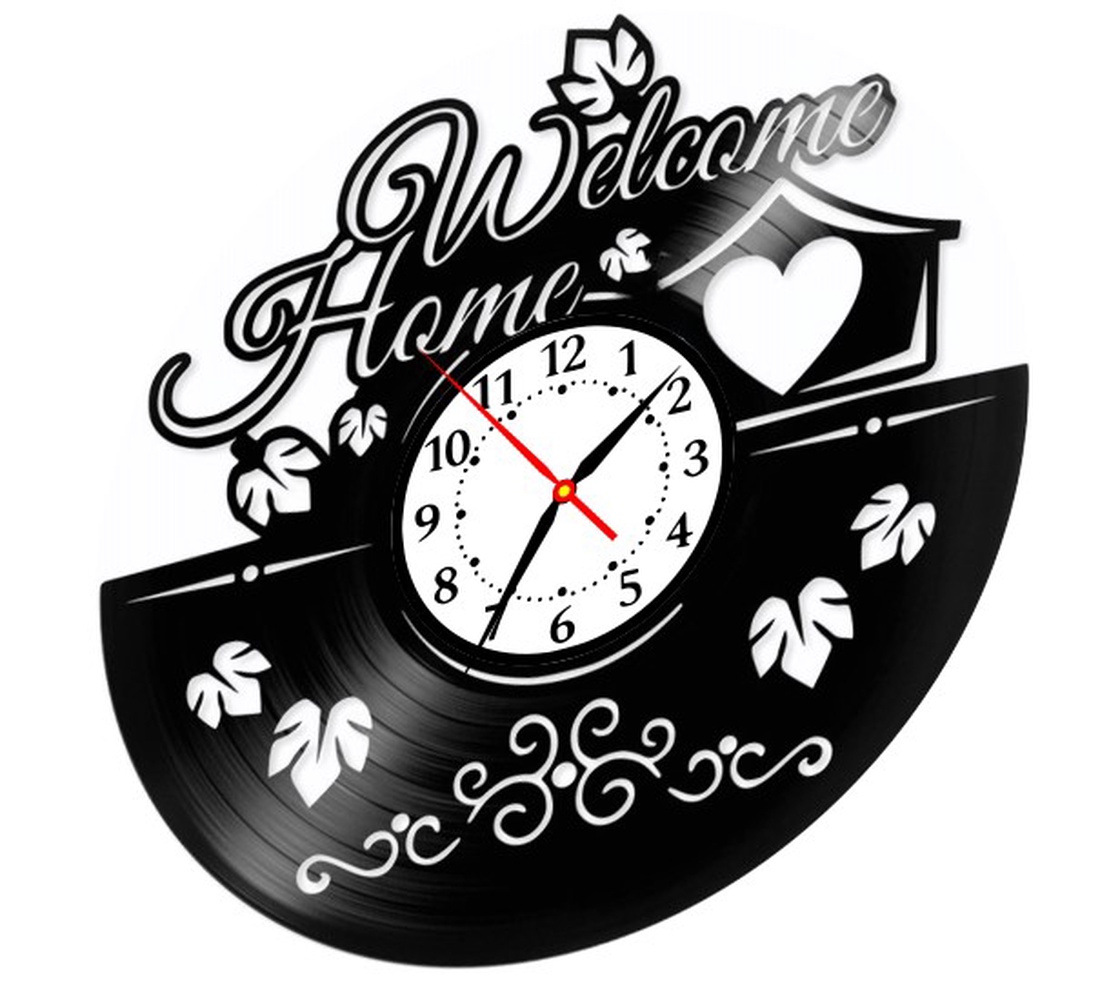 WELCOME HOME-ceas de perete - accesorii locuință - accesorii pentru decorat casa - decorațiuni de pereți, decorațiuni suspendate - ceasuri de perete - Artynos.ro