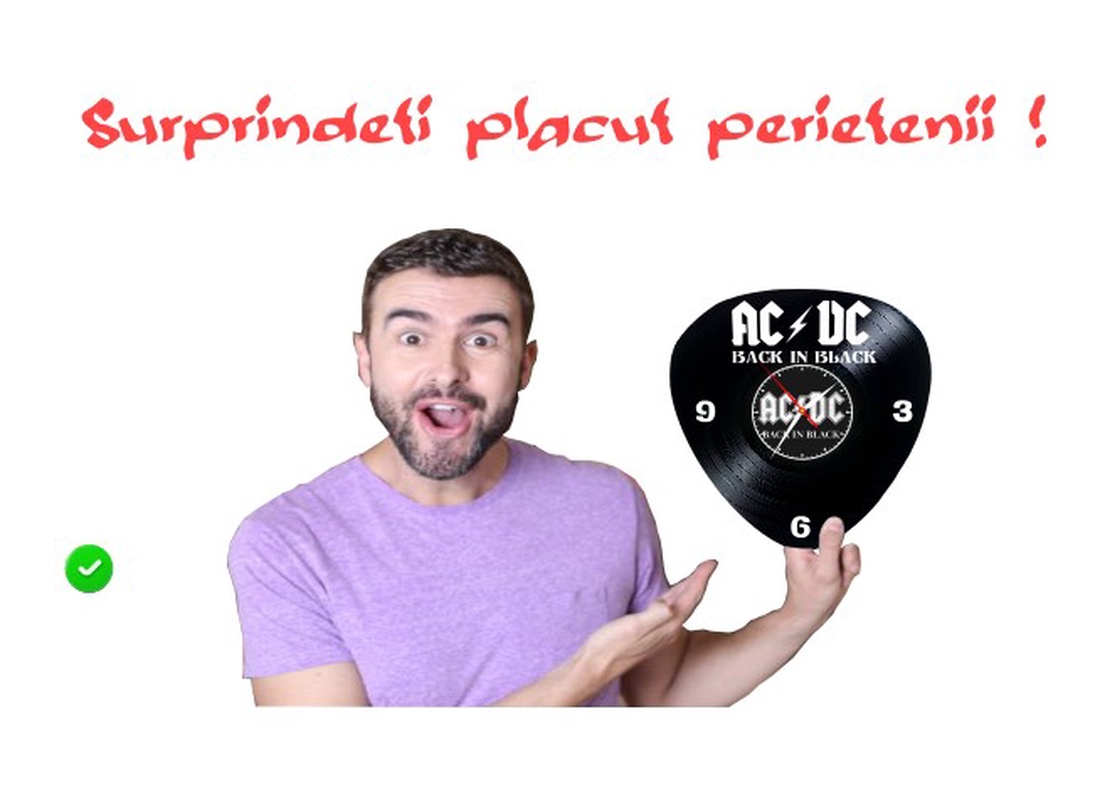 AC-DC-ceas de perete - accesorii locuință - accesorii pentru decorat casa - decorațiuni de pereți, decorațiuni suspendate - ceasuri de perete - Artynos.ro