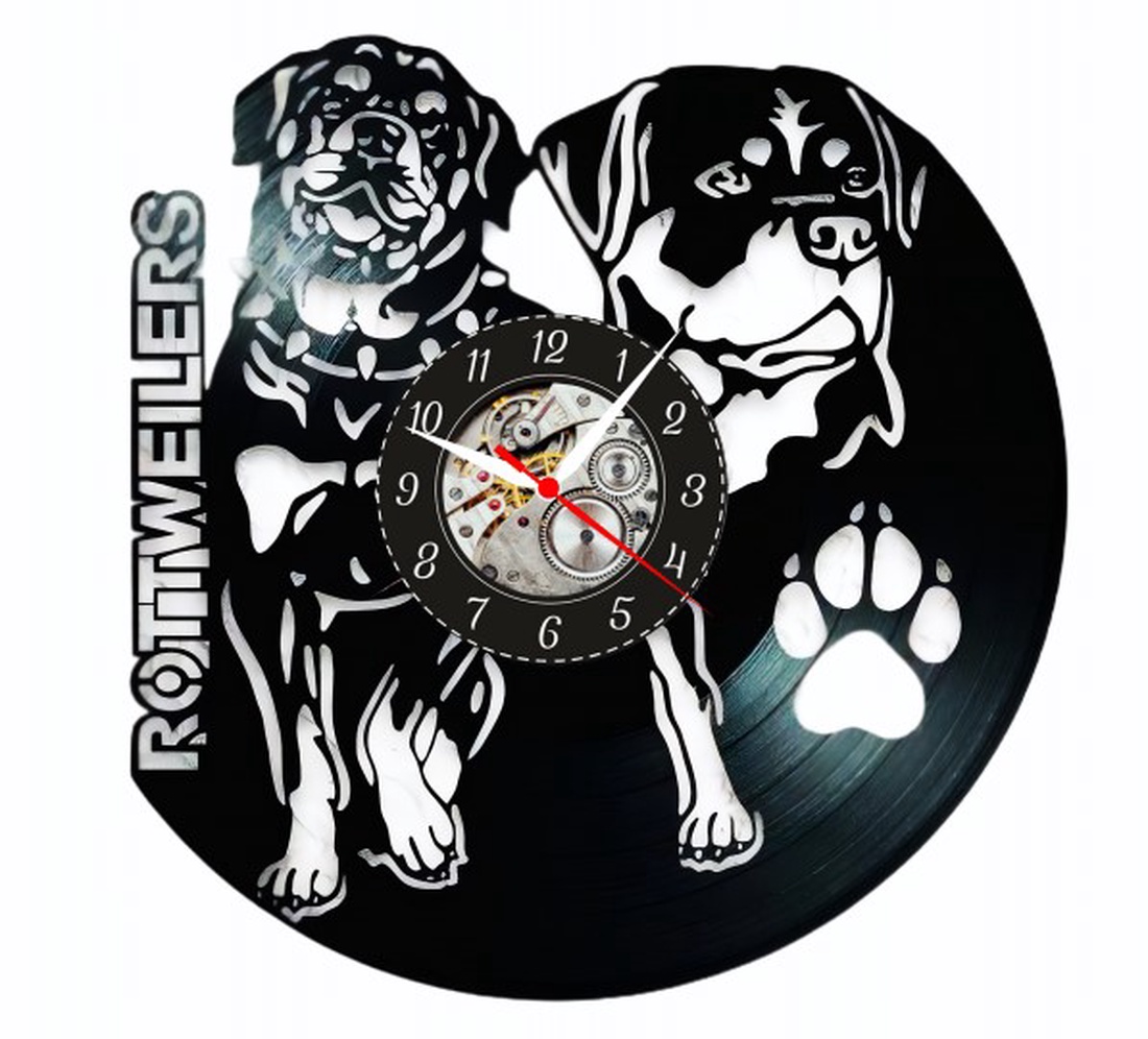 ROTTWEILER- ceas de perete - accesorii locuință - accesorii pentru decorat casa - decorațiuni de pereți, decorațiuni suspendate - ceasuri de perete - Artynos.ro