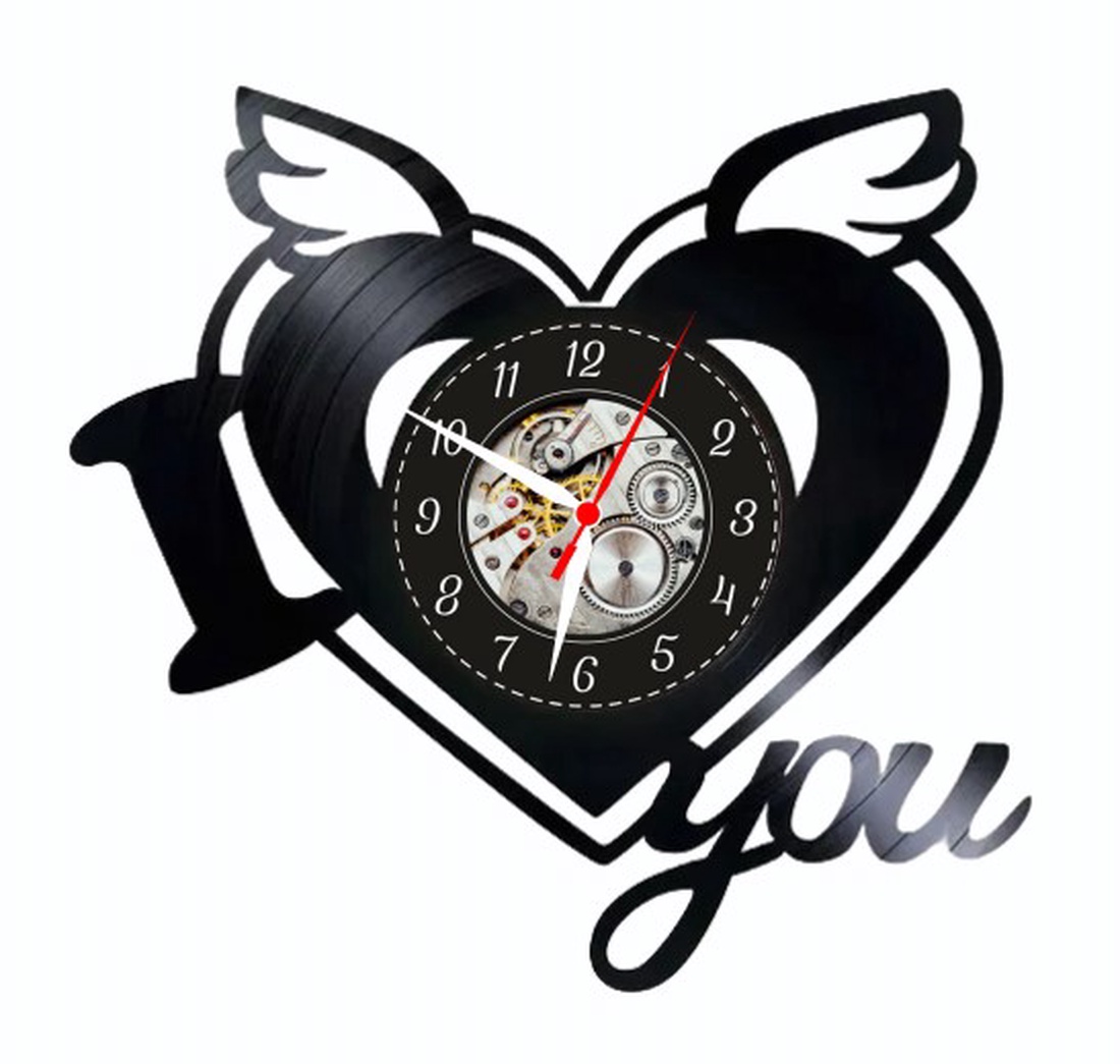 I LOVE YOU-ceas de perete - casă & stil de viață - accesorii pentru decorat casa - decorațiuni de pereți, decorațiuni suspendate - ceasuri de perete - Artynos.ro