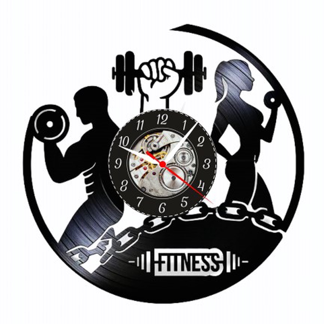 FITNESS-ceas de perete - casă & stil de viață - accesorii pentru decorat casa - decorațiuni de pereți, decorațiuni suspendate - ceasuri de perete - Artynos.ro