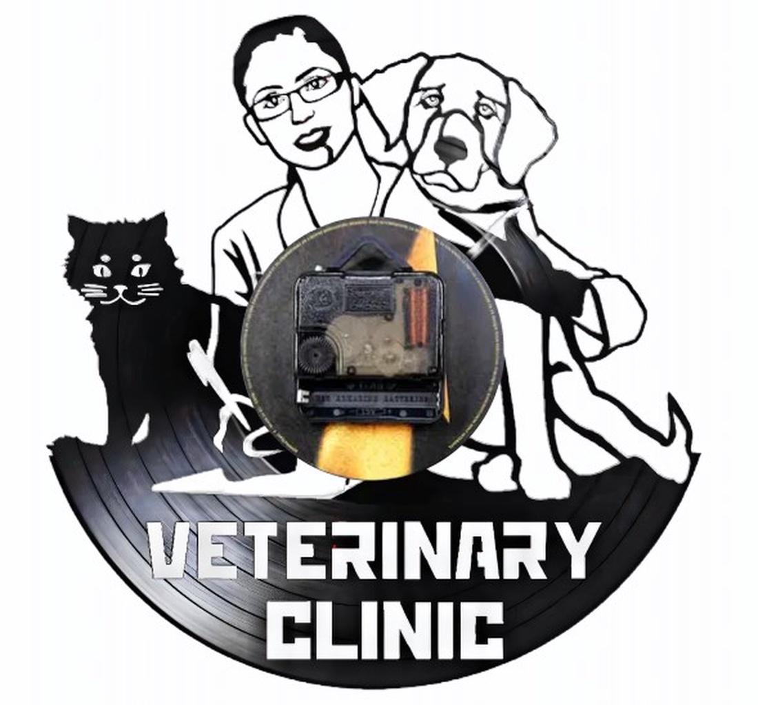 CLINICA VETERINARA- ceas de perete - casă & stil de viață - accesorii pentru decorat casa - decorațiuni de pereți, decorațiuni suspendate - ceasuri de perete - Artynos.ro