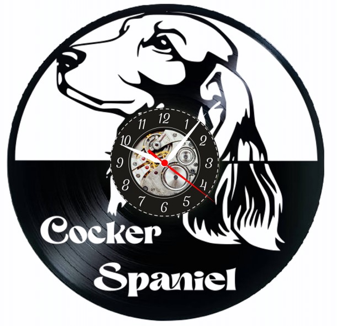 COCKER SPANIEL - ceas de perete (personalizabil) - casă & stil de viață - accesorii pentru decorat casa - decorațiuni de pereți, decorațiuni suspendate - ceasuri de perete - Artynos.ro