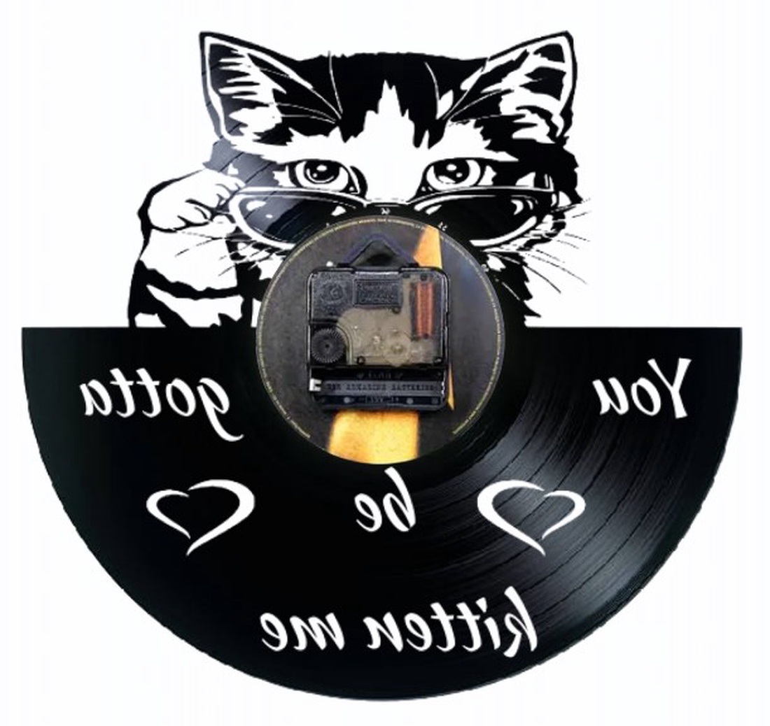 YOU GOTTA BE KITTEN ME!- ceas de perete - casă & stil de viață - accesorii pentru decorat casa - decorațiuni de pereți, decorațiuni suspendate - ceasuri de perete - Artynos.ro