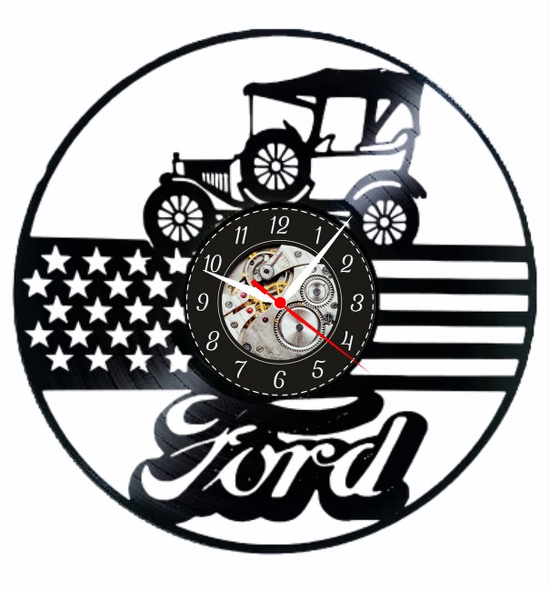 FORD RETRO- model T- CEAS DE PERETE - casă & stil de viață - accesorii pentru decorat casa - decorațiuni de pereți, decorațiuni suspendate - ceasuri de perete - Artynos.ro