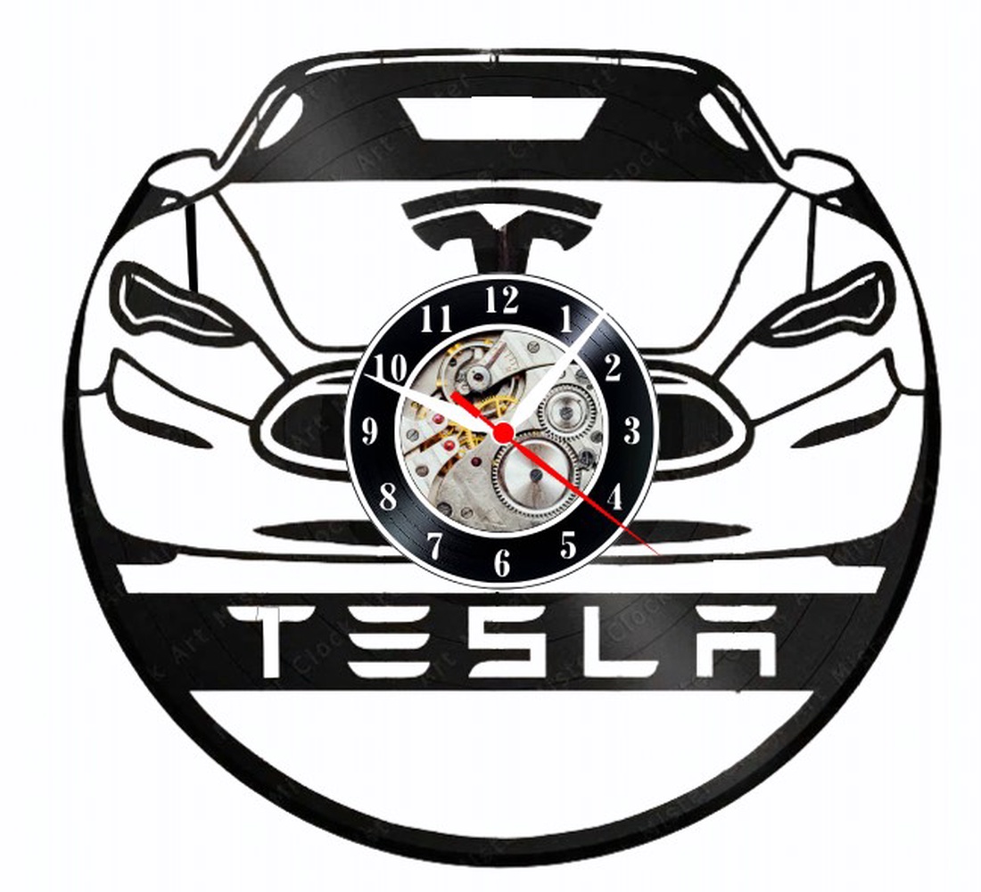 TESLA-ceas de perete - casă & stil de viață - accesorii pentru decorat casa - decorațiuni de pereți, decorațiuni suspendate - ceasuri de perete - Artynos.ro