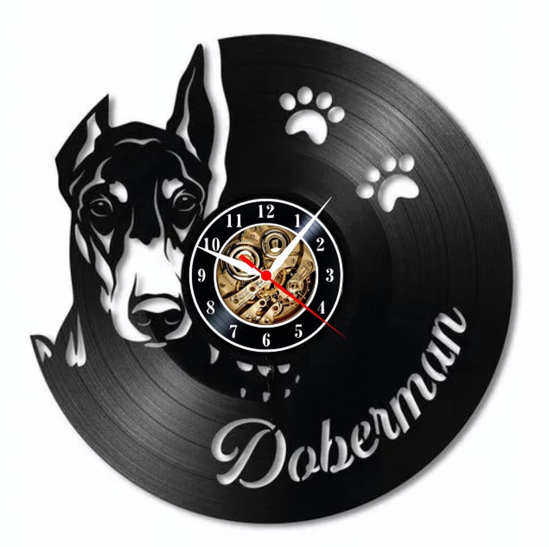 DOBERMAN-ceas de perete - casă & stil de viață - accesorii pentru decorat casa - decorațiuni de pereți, decorațiuni suspendate - ceasuri de perete - Artynos.ro