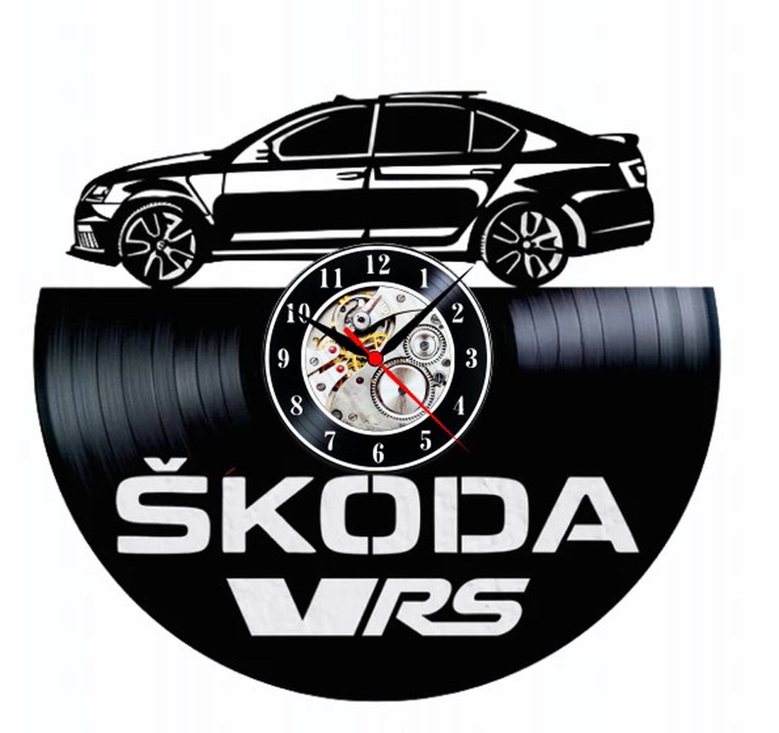 SKODA VRS- ceas de perete - casă & stil de viață - accesorii pentru decorat casa - decorațiuni de pereți, decorațiuni suspendate - ceasuri de perete - Artynos.ro