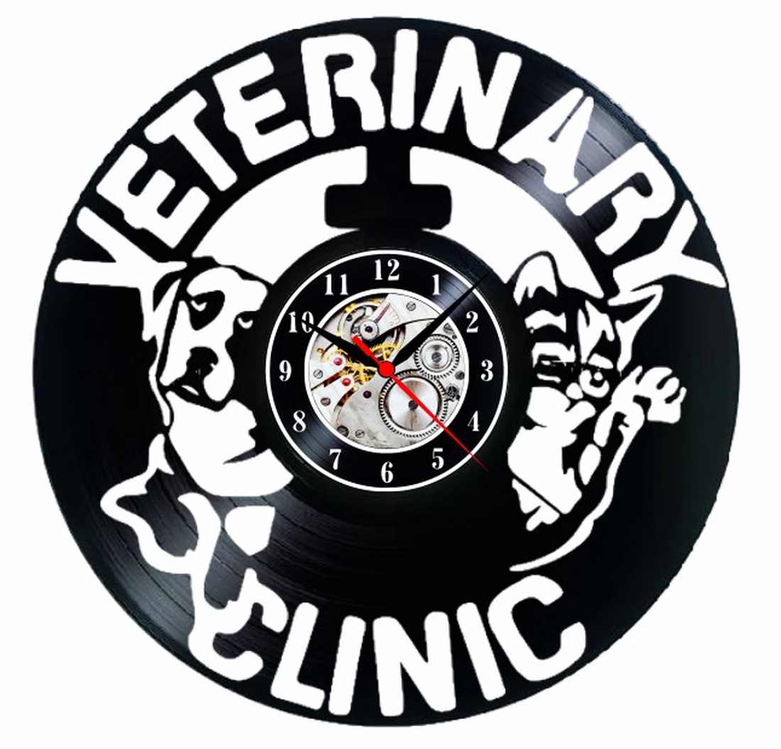 CLINICA VETERINARA- ceas de perete - casă & stil de viață - accesorii pentru decorat casa - decorațiuni de pereți, decorațiuni suspendate - ceasuri de perete - Artynos.ro