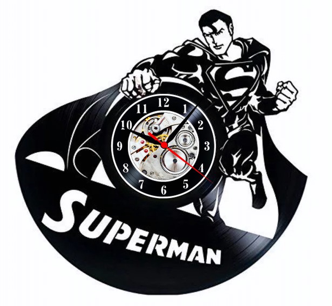 SUPERMAN-ceas de perete - casă & stil de viață - accesorii pentru decorat casa - decorațiuni de pereți, decorațiuni suspendate - ceasuri de perete - Artynos.ro