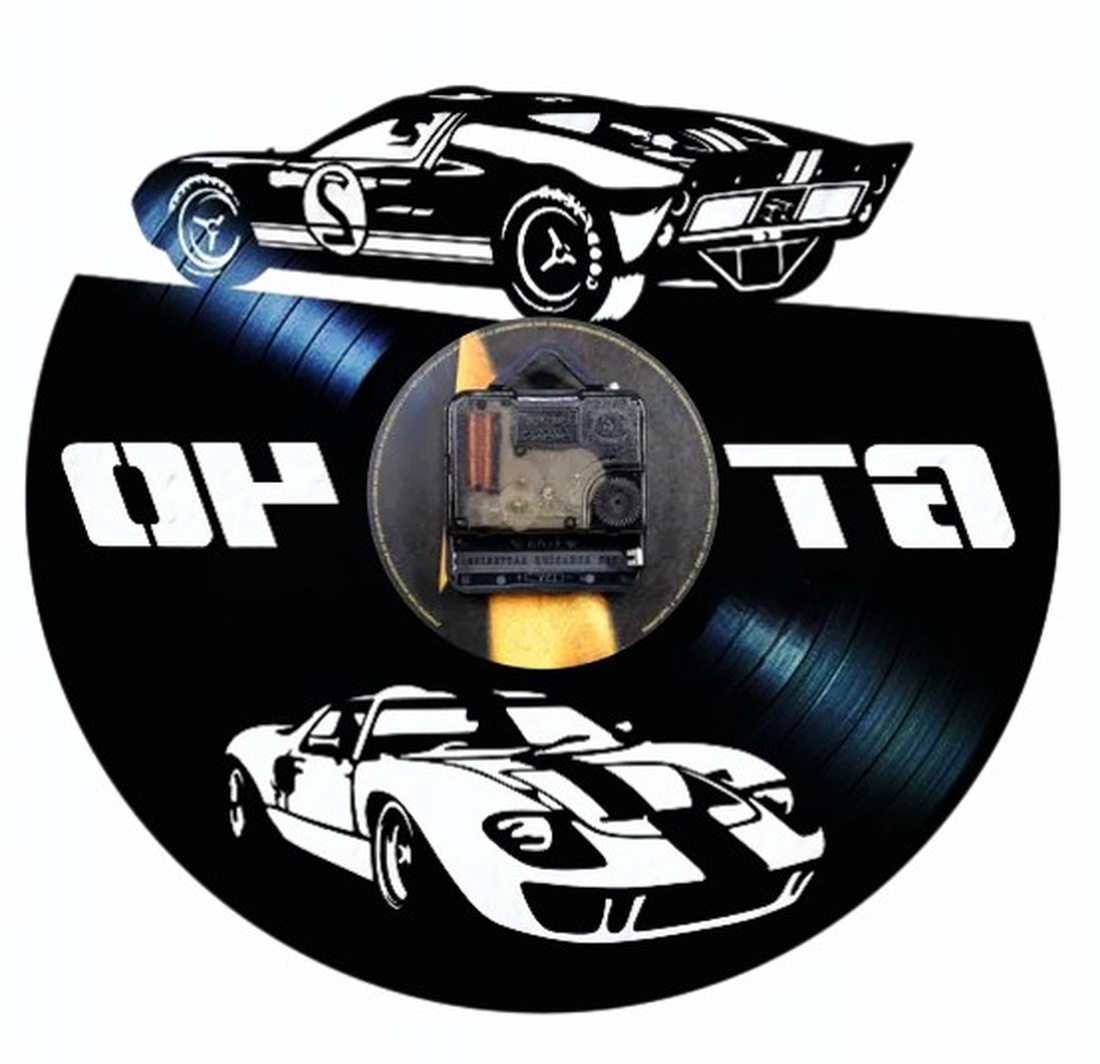 Ford -GT-40-ceas de perete - casă & stil de viață - accesorii pentru decorat casa - decorațiuni de pereți, decorațiuni suspendate - ceasuri de perete - Artynos.ro