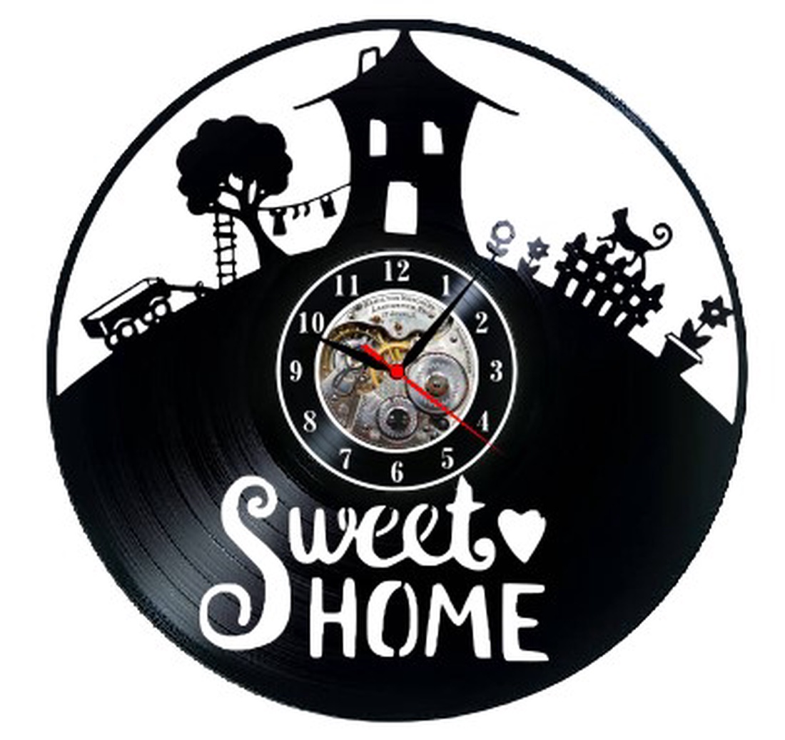 SWEET HOME-ceas de perete - casă & stil de viață - accesorii pentru decorat casa - decorațiuni de pereți, decorațiuni suspendate - ceasuri de perete - Artynos.ro