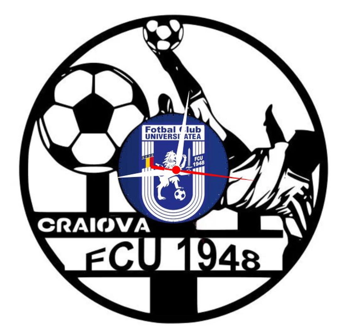 F.C. UNIVERSITATEA CRAIOVA 1948- ceas de perete - casă & stil de viață - accesorii pentru decorat casa - decorațiuni de pereți, decorațiuni suspendate - ceasuri de perete - Artynos.ro