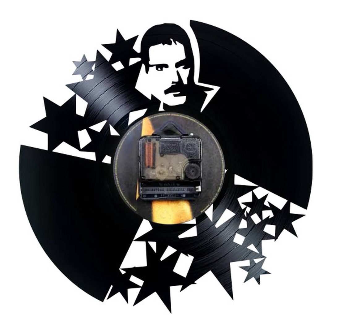 FREDDIE MERCURY- ceas de perete - casă & stil de viață - accesorii pentru decorat casa - decorațiuni de pereți, decorațiuni suspendate - ceasuri de perete - Artynos.ro