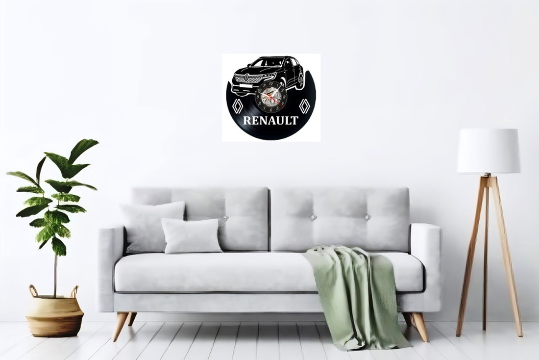 RENAULT-ceas de perete - casă & stil de viață - accesorii pentru decorat casa - decorațiuni de pereți, decorațiuni suspendate - ceasuri de perete - Artynos.ro