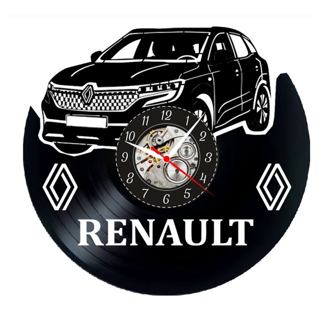 RENAULT-ceas de perete - casă & stil de viață - accesorii pentru decorat casa - decorațiuni de pereți, decorațiuni suspendate - ceasuri de perete - Artynos.ro